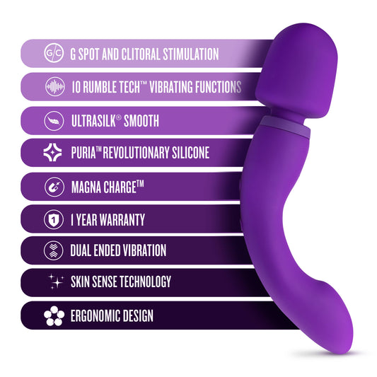 Wellness - Dual Sense - Silicone Massage Wand - Purple