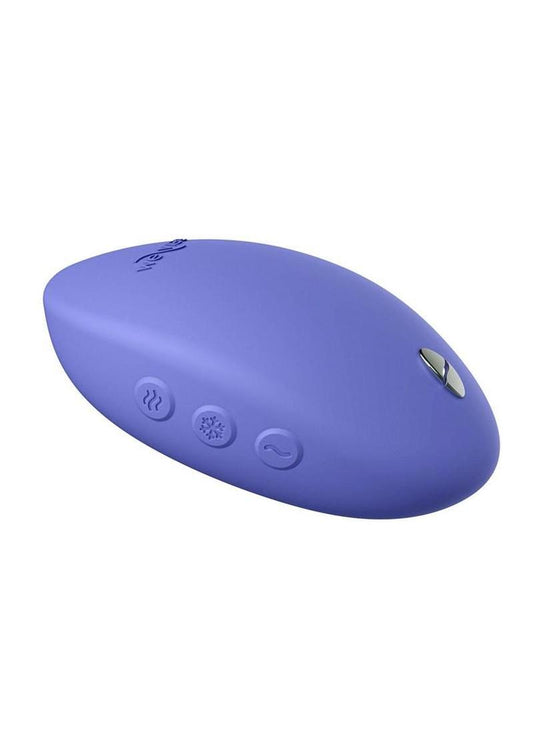 Temp Heating and Cooling Rechargeable Silicone Lay-on Vibrator - Lavender Blue
