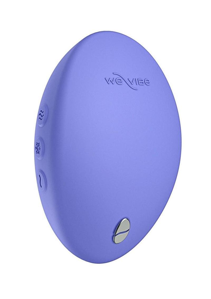Temp Heating and Cooling Rechargeable Silicone Lay-on Vibrator - Lavender Blue