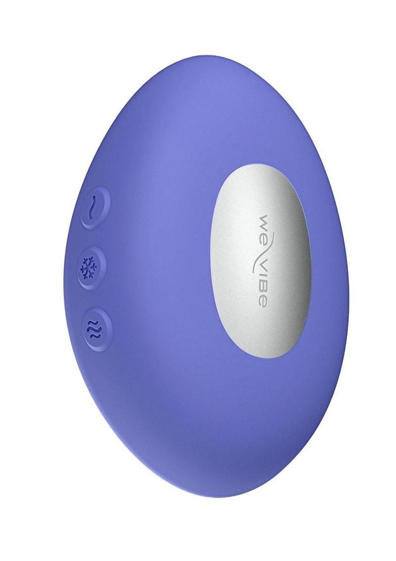 Temp Heating and Cooling Rechargeable Silicone Lay-on Vibrator - Lavender Blue