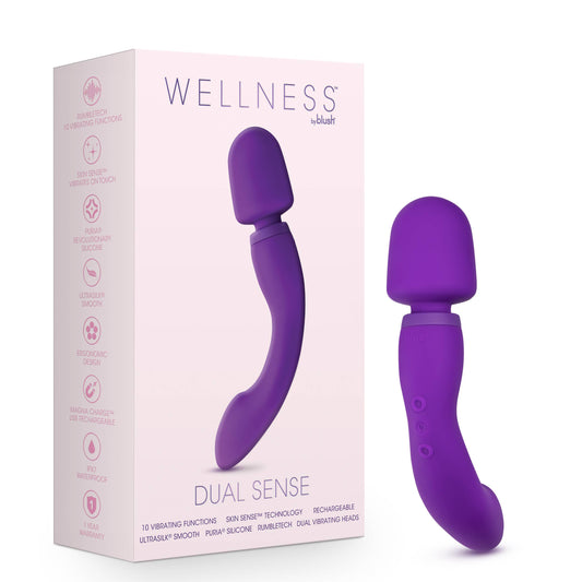 Wellness - Dual Sense - Silicone Massage Wand - Purple