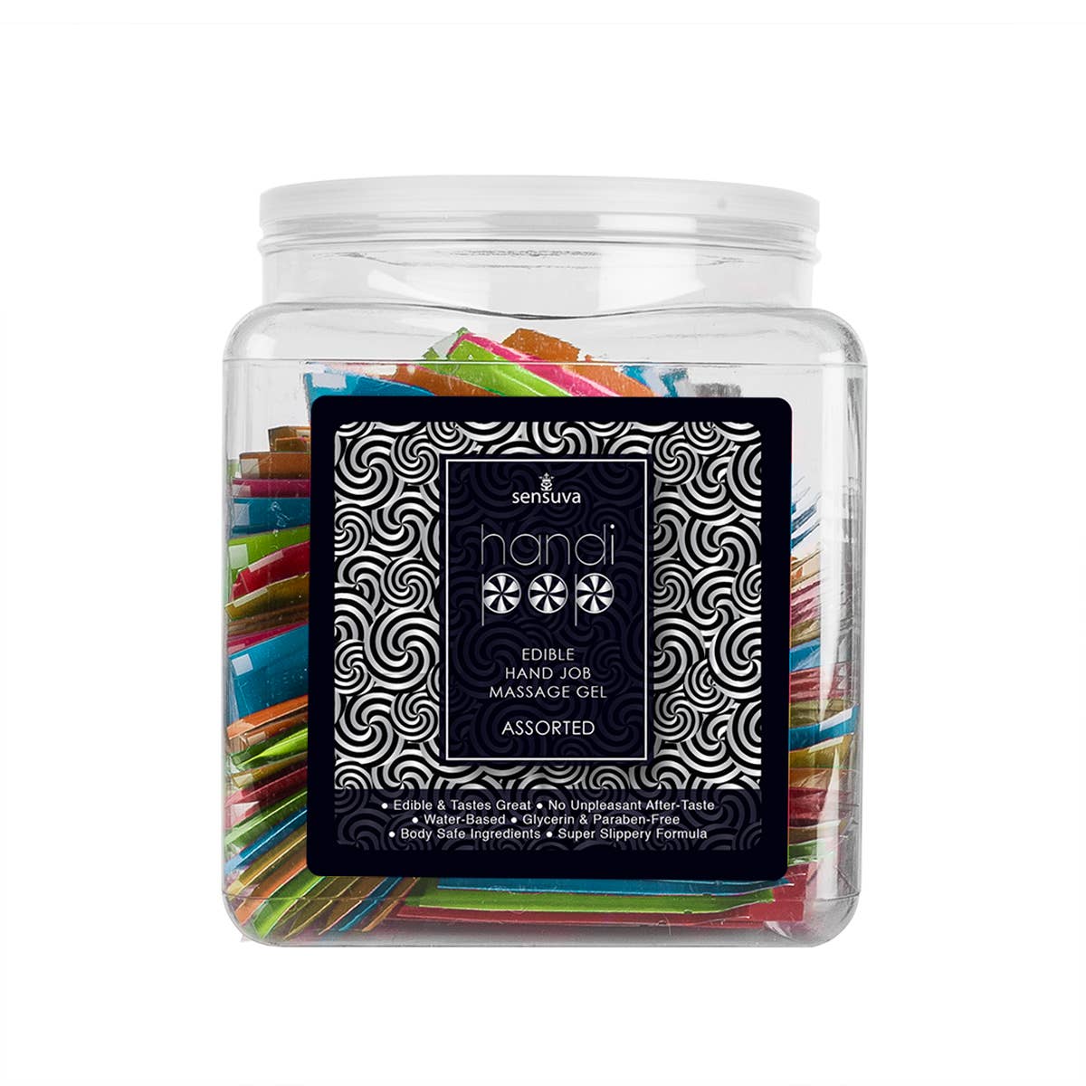 Handipop Assorted Flavored Hand Job Massage Gel 100 pc. Tub