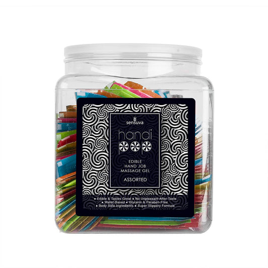 Handipop Assorted Flavored Hand Job Massage Gel 100 pc. Tub