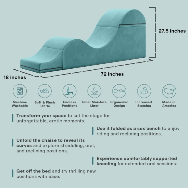 Aria Flip Chaise, Roleplay & Restraints by Liberator – shown in product photo 